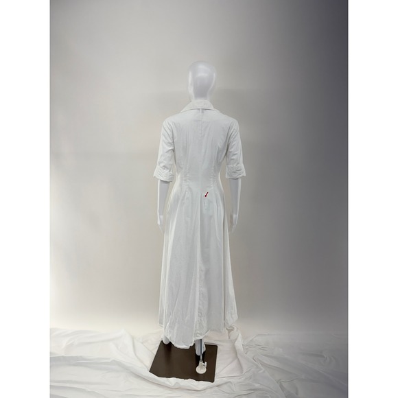 Staud White Cotton Poplin Button Front Maxi Shirt Dress Size 6 - Picture 5 of 10